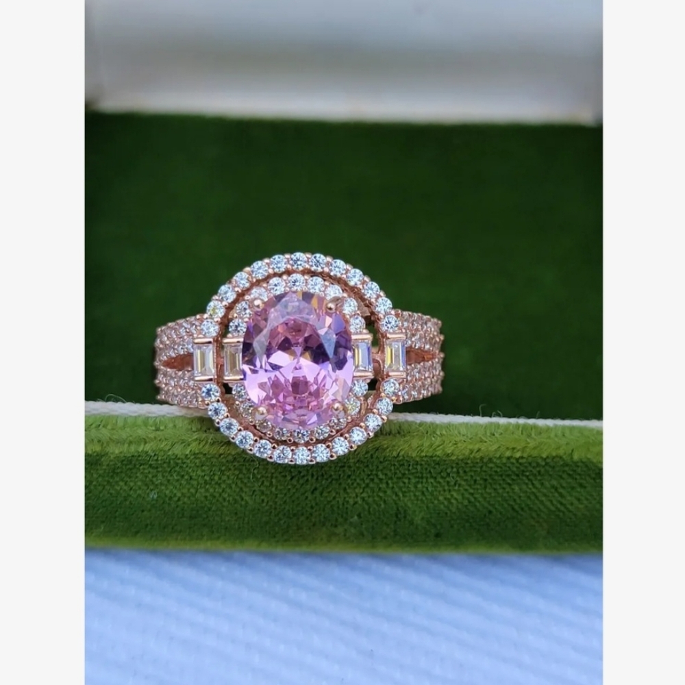 Pink Halo Ring